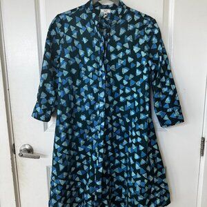 Zuri "Press Play" XS Handprinted Batik Dress